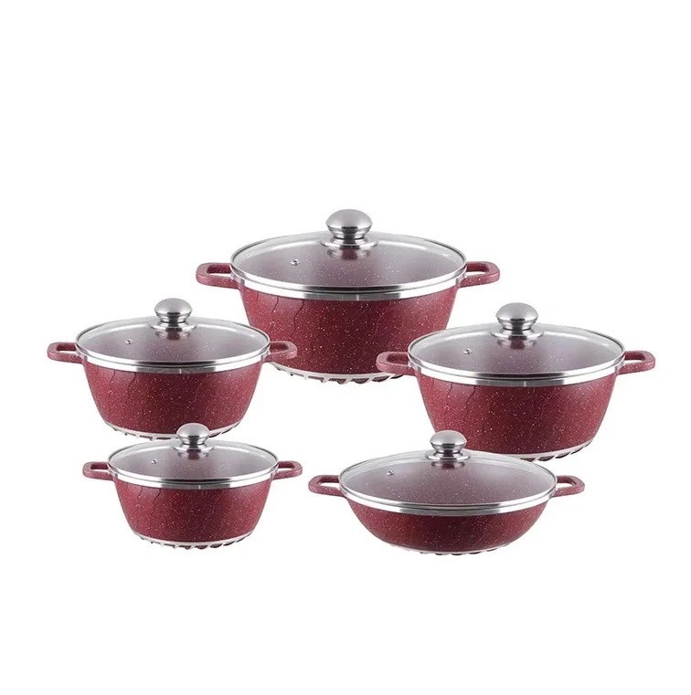 Seemann 5pcs Casseroles en granite anti-adhésif Prix: 60 000f